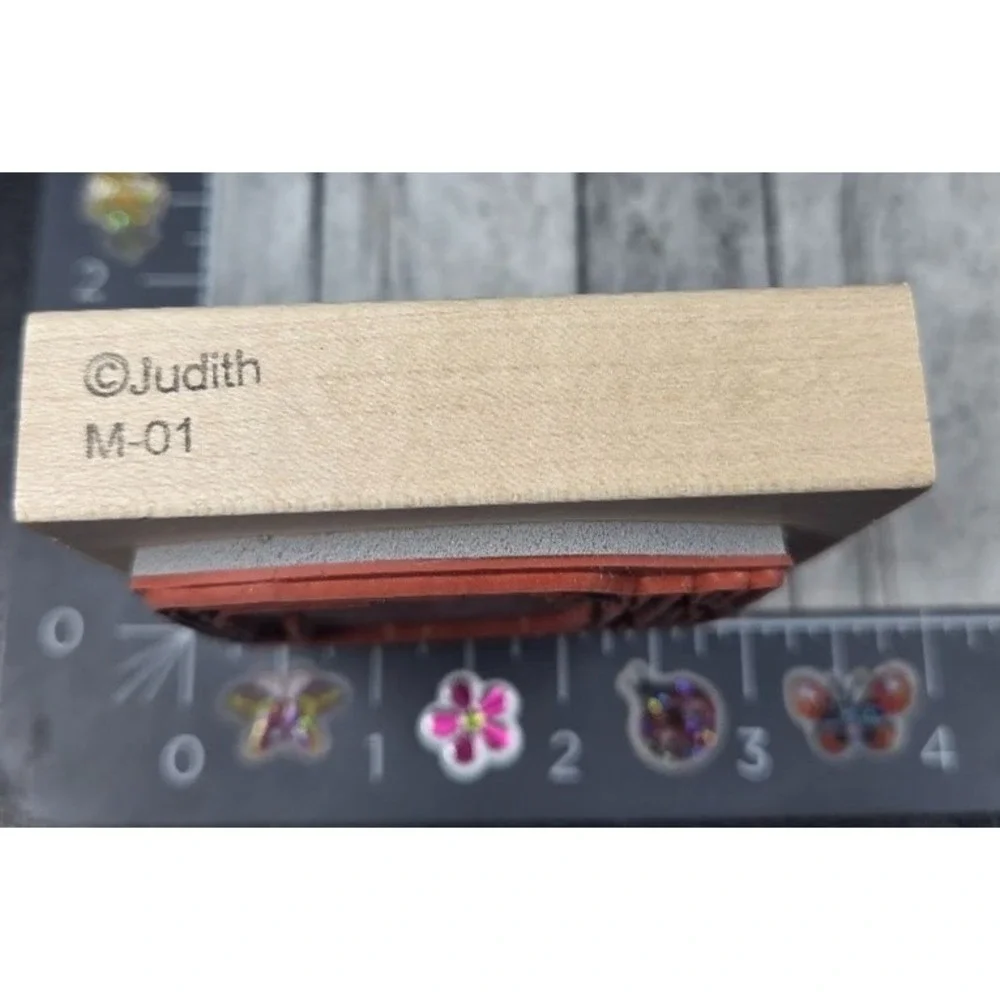 Judith Glass Jar Sketch M-01 Outline Rubber Stamp Wood #E77